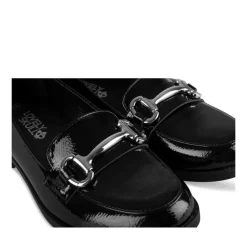 Ballerines Mocassin NOIR Fille Motif Vernis A Enfiler