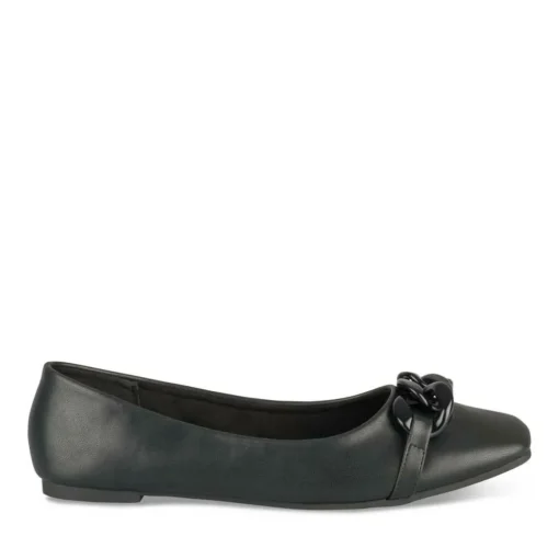 Ballerines NOIR Femme Motif Chaîne A Enfiler