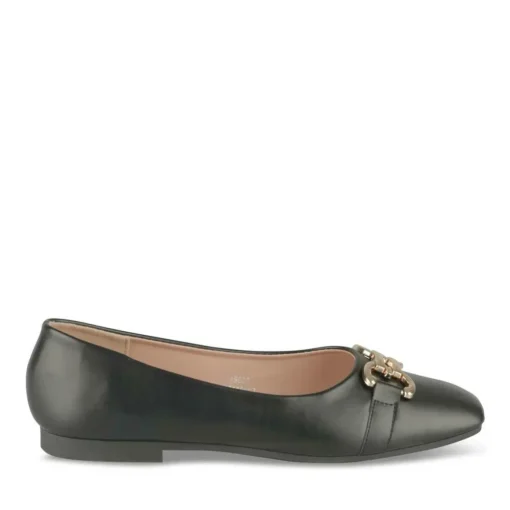 Ballerines NOIR Femme Motif Chaîne A Enfiler