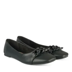 Ballerines NOIR Femme Motif Chaîne A Enfiler