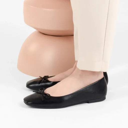 Ballerines NOIR Femme Motif Uni A Enfiler