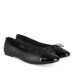 Ballerines NOIR Femme Motif Uni A Enfiler