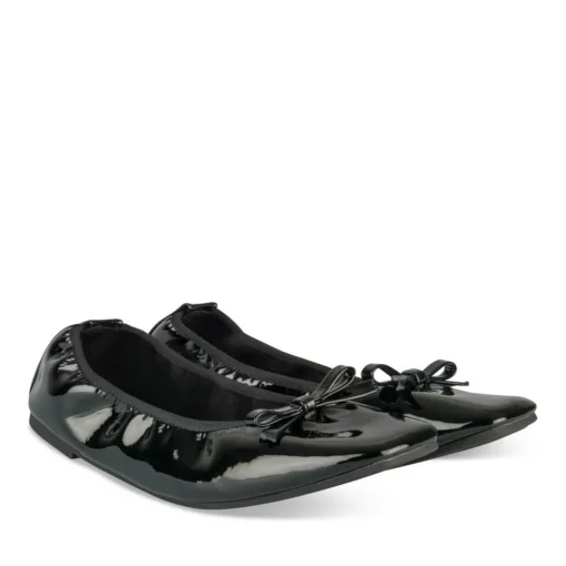 Ballerines NOIR Femme Motif Uni A Enfiler