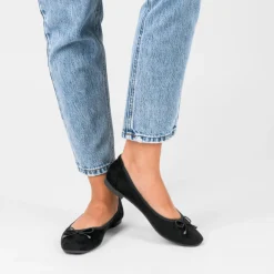 Ballerines NOIR Femme Motif Uni A Enfiler