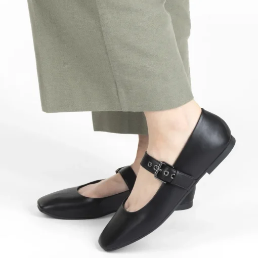 Ballerines NOIR Femme Motif Uni Boucle