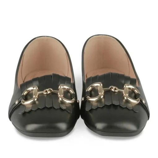 Ballerines NOIR Femme Motif Chaîne A Enfiler