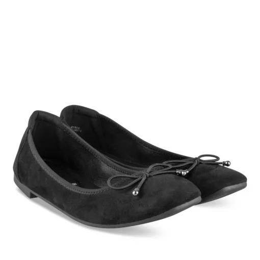 Ballerines NOIR Femme Motif Uni A Enfiler
