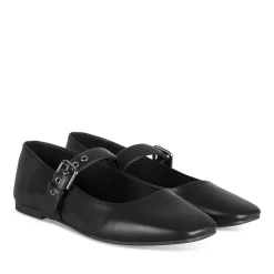 Ballerines NOIR Femme Motif Uni Boucle