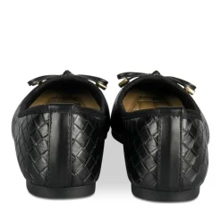 Ballerines NOIR Femme Motif Tressé A Enfiler