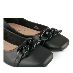 Ballerines NOIR Femme Motif Chaîne A Enfiler