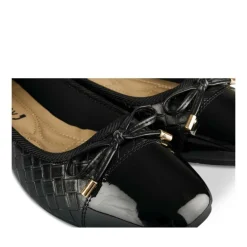 Ballerines NOIR Femme Motif Tressé A Enfiler