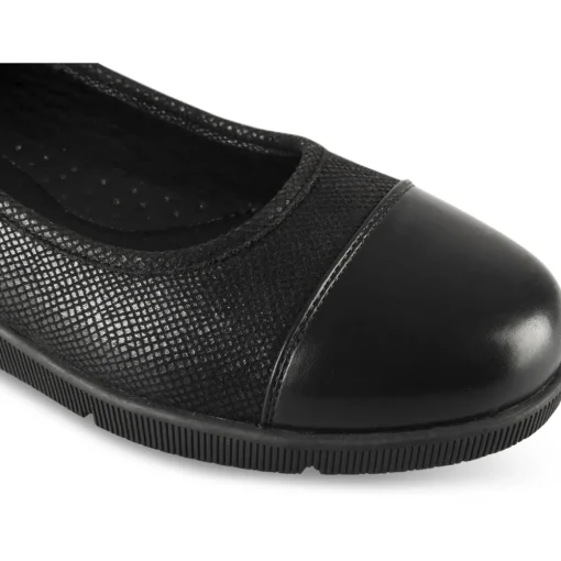 Ballerines NOIR Femme Motif Uni A Enfiler