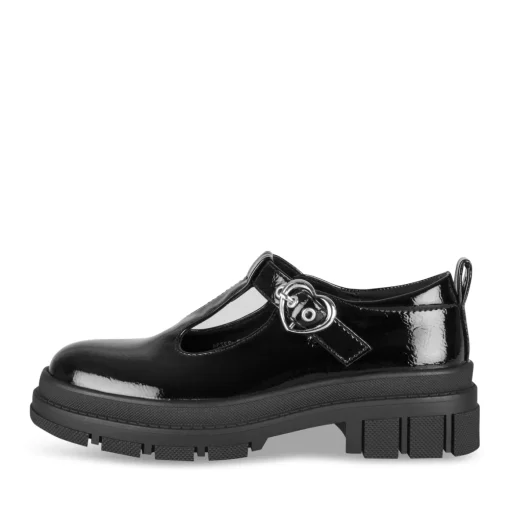 Ballerines NOIR Fille Motif Uni Boucle