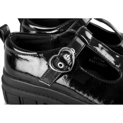 Ballerines NOIR Fille Motif Uni Boucle