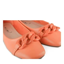Ballerines ORANGE Femme Motif Chaîne A Enfiler