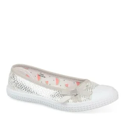 Ballerines Toile ARGENT Fille