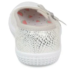 Ballerines Toile ARGENT Fille