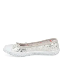Ballerines Toile ARGENT Fille