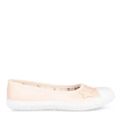 Ballerines Toile ROSE Fille A Enfiler