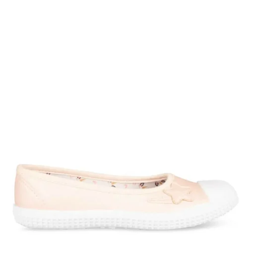 Ballerines Toile ROSE Fille A Enfiler