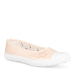Ballerines Toile ROSE Fille A Enfiler