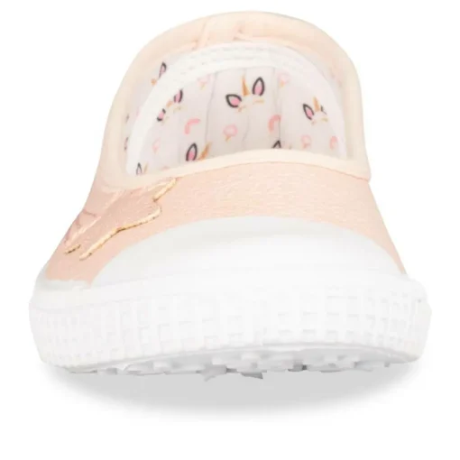 Ballerines Toile ROSE Fille A Enfiler