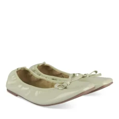 Ballerines VERT Femme Motif Uni A Enfiler
