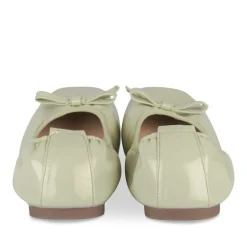 Ballerines VERT Femme Motif Uni A Enfiler
