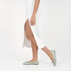 Ballerines VERT Femme Motif Uni A Enfiler