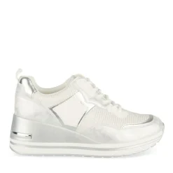 Baskets ARGENT Femme Motif Uni Lacets