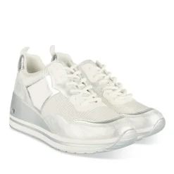Baskets ARGENT Femme Motif Uni Lacets
