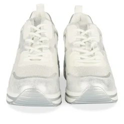 Baskets ARGENT Femme Motif Uni Lacets