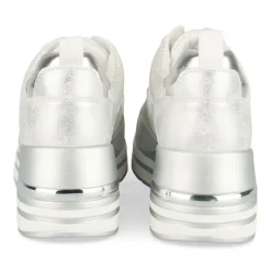 Baskets ARGENT Femme Motif Uni Lacets