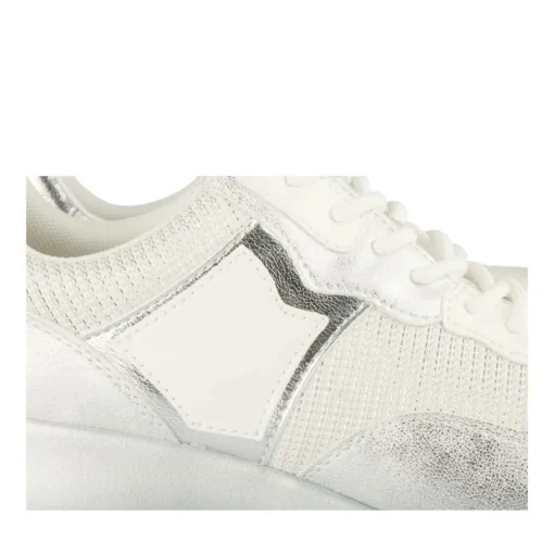 Baskets ARGENT Femme Motif Uni Lacets