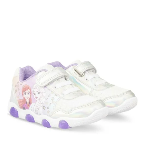 Baskets ARGENT Fille Motif Iridescent Scratch