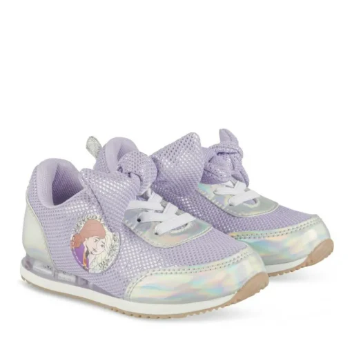 Baskets ARGENT Fille Motif Iridescent Elastique