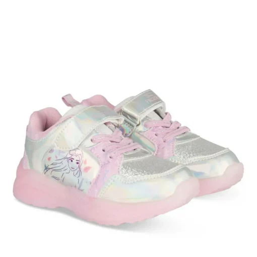Baskets ARGENT Fille Motif Iridescent Scratch