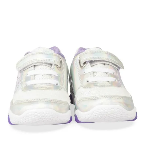Baskets ARGENT Fille Motif Iridescent Scratch