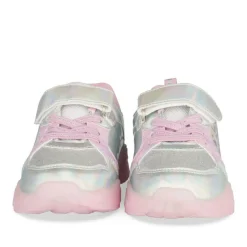 Baskets ARGENT Fille Motif Iridescent Scratch
