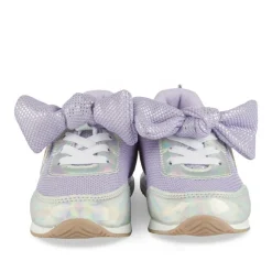 Baskets ARGENT Fille Motif Iridescent Elastique