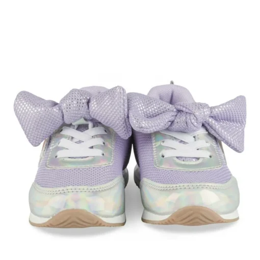 Baskets ARGENT Fille Motif Iridescent Elastique