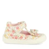 Baskets Babies BLANC Fille Motif Fleuri Scratch