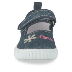 Baskets Babies MARINE Fille Motif Fleuri Scratch