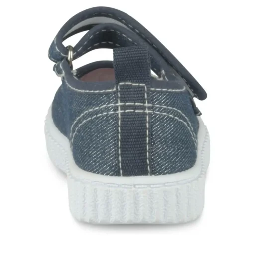 Baskets Babies MARINE Fille Motif Fleuri Scratch