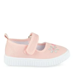 Baskets Babies ROSE Fille Motif Fleuri Scratch