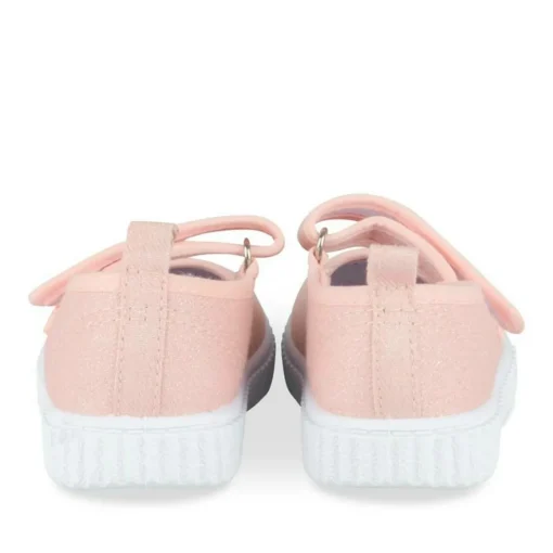 Baskets Babies ROSE Fille Motif Fleuri Scratch