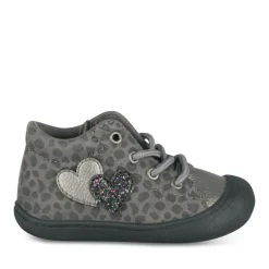 Baskets Baskets ARGENT Fille Motif Coeurs Lacets