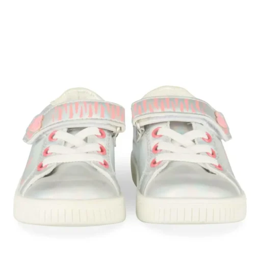 Baskets Baskets ARGENT Fille Motif Iridescent Scratch