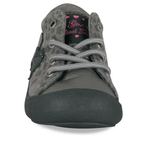 Baskets Baskets ARGENT Fille Motif Coeurs Lacets
