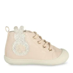 Baskets Baskets BEIGE Fille Motif Animal Lacets